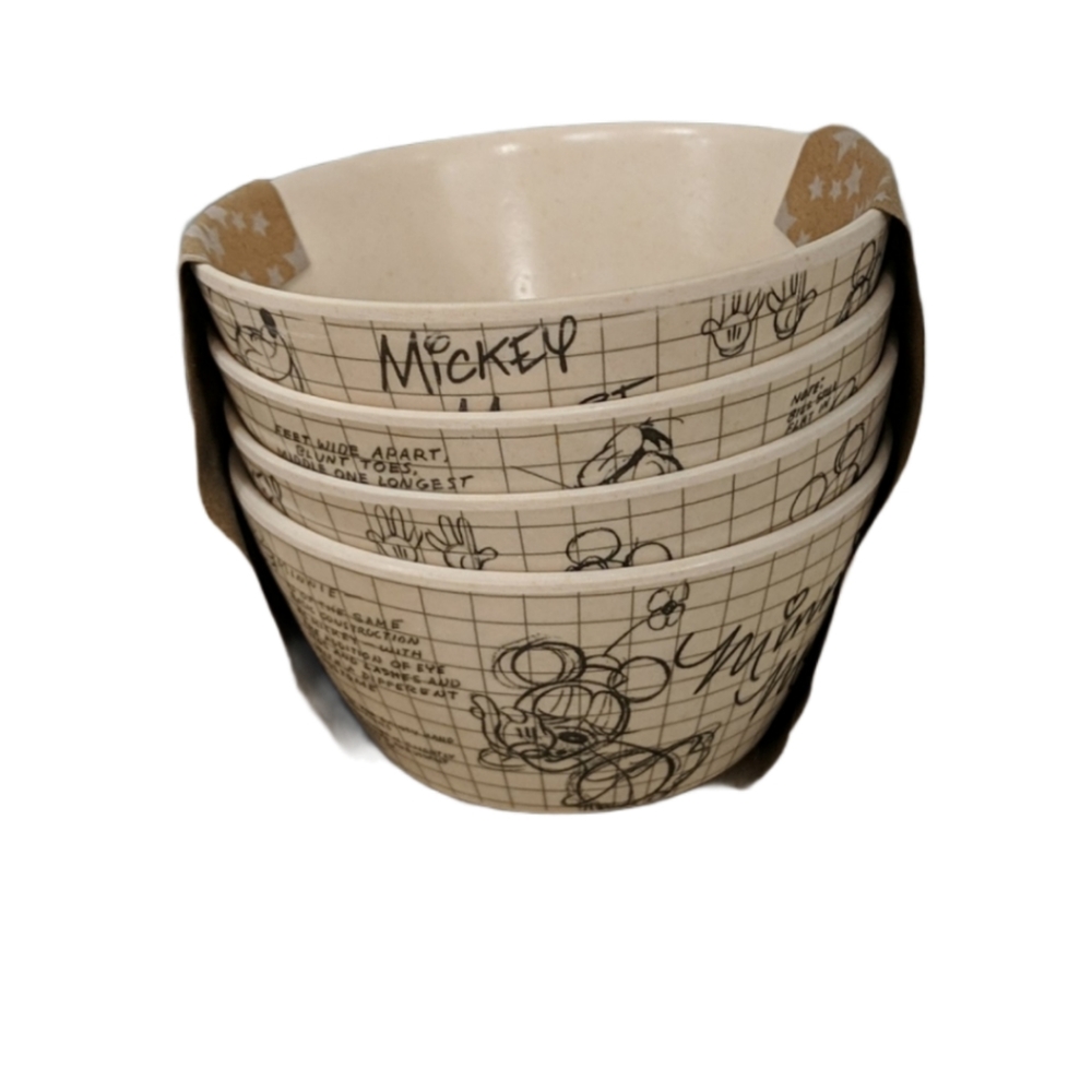 Disney Sketchbook Bamboo Tidbit Bowls (Set of 4)